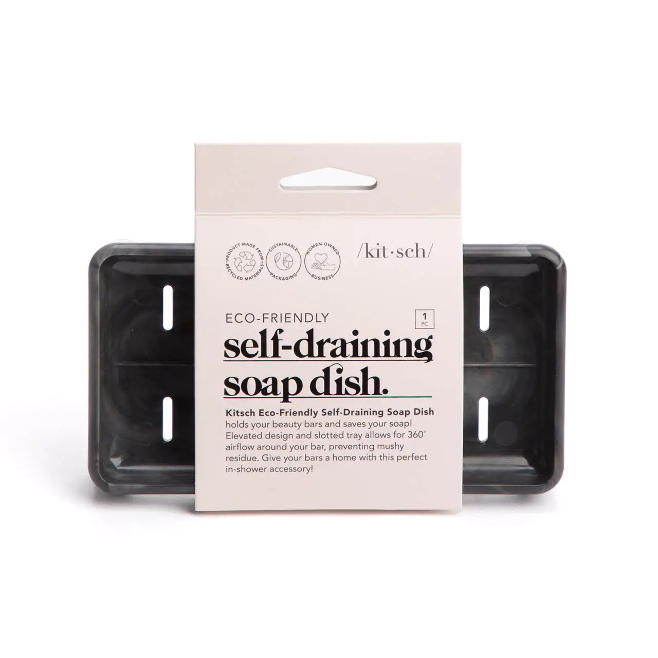 Eco-friendly Bamboo Self-Draining Soap Dish