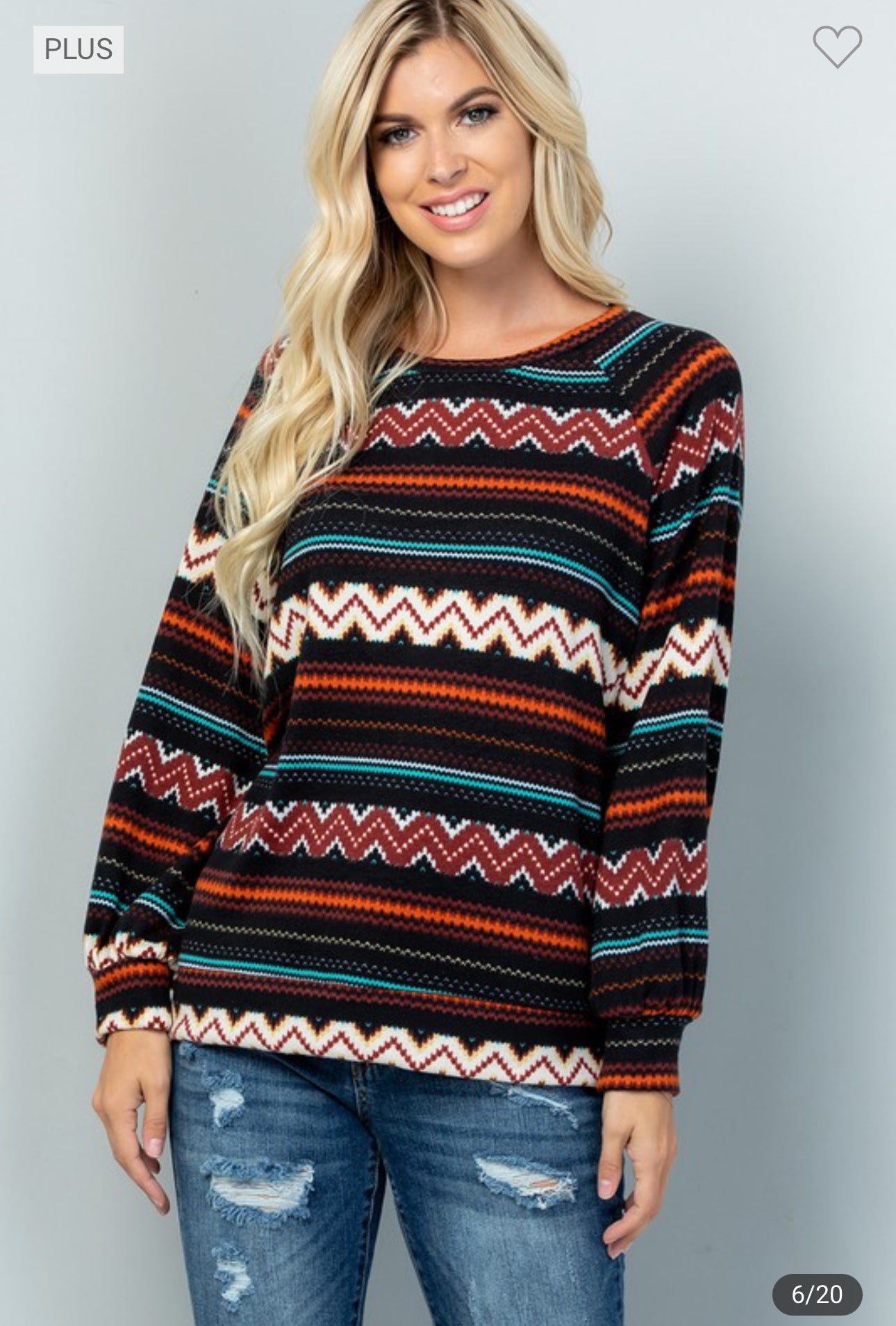 Black Aztec Top