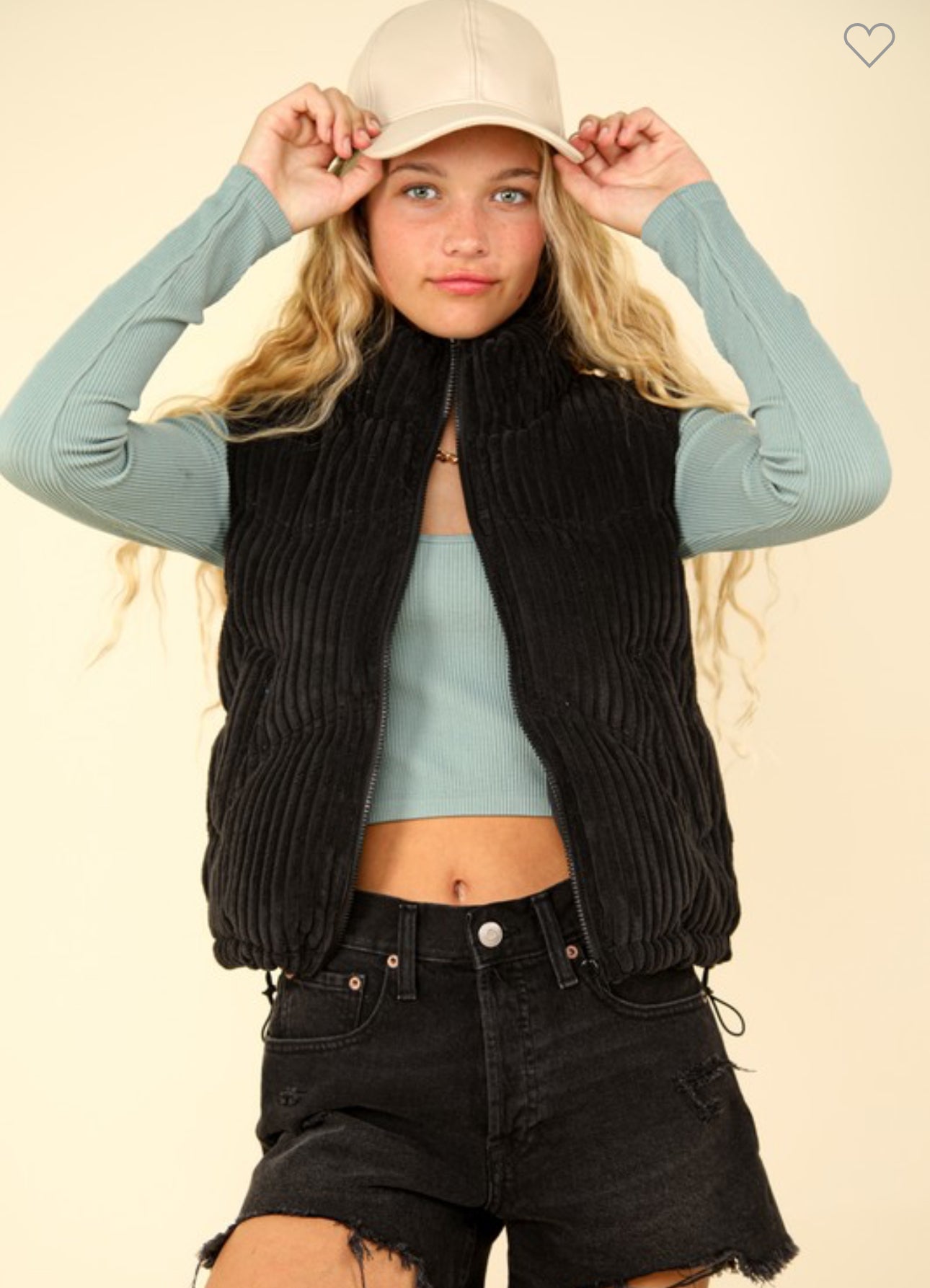 Black Corduroy Vest