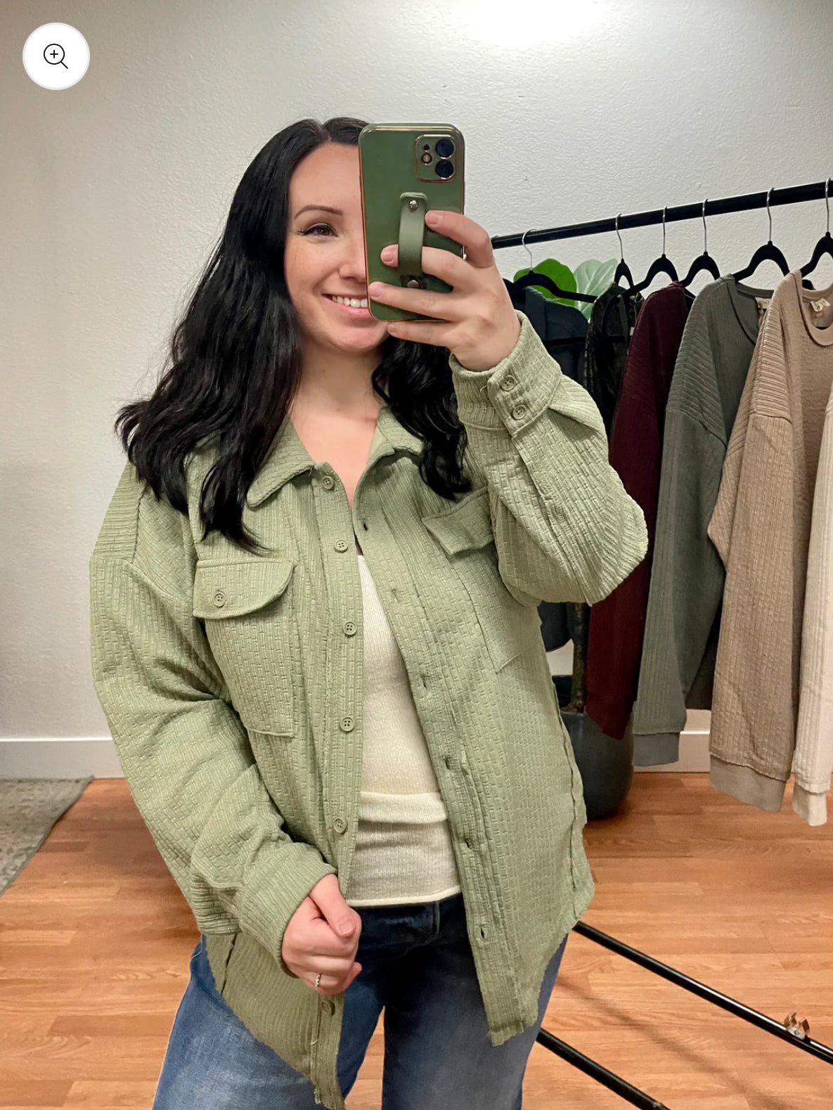 Sage Oversized Shacket