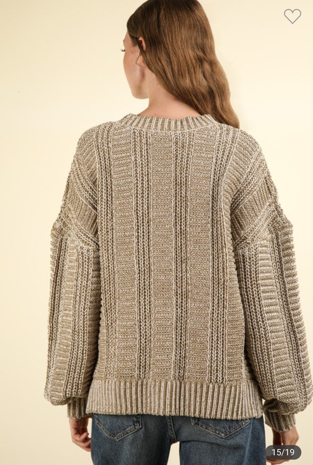 Olive Two Tone Sweater