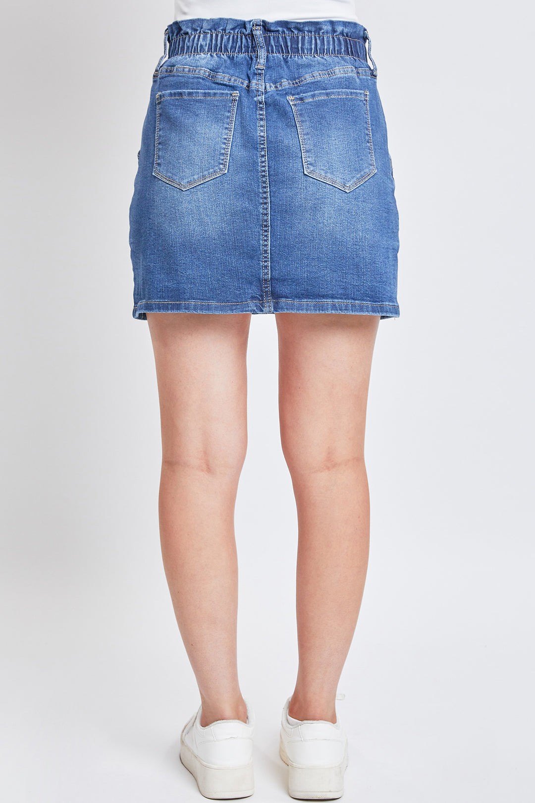 Paperbag Denim Skirt