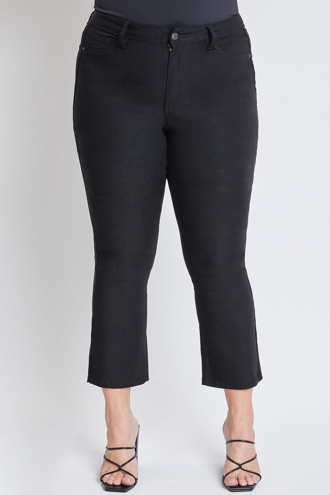 Hyperstretch Crop Flare Black