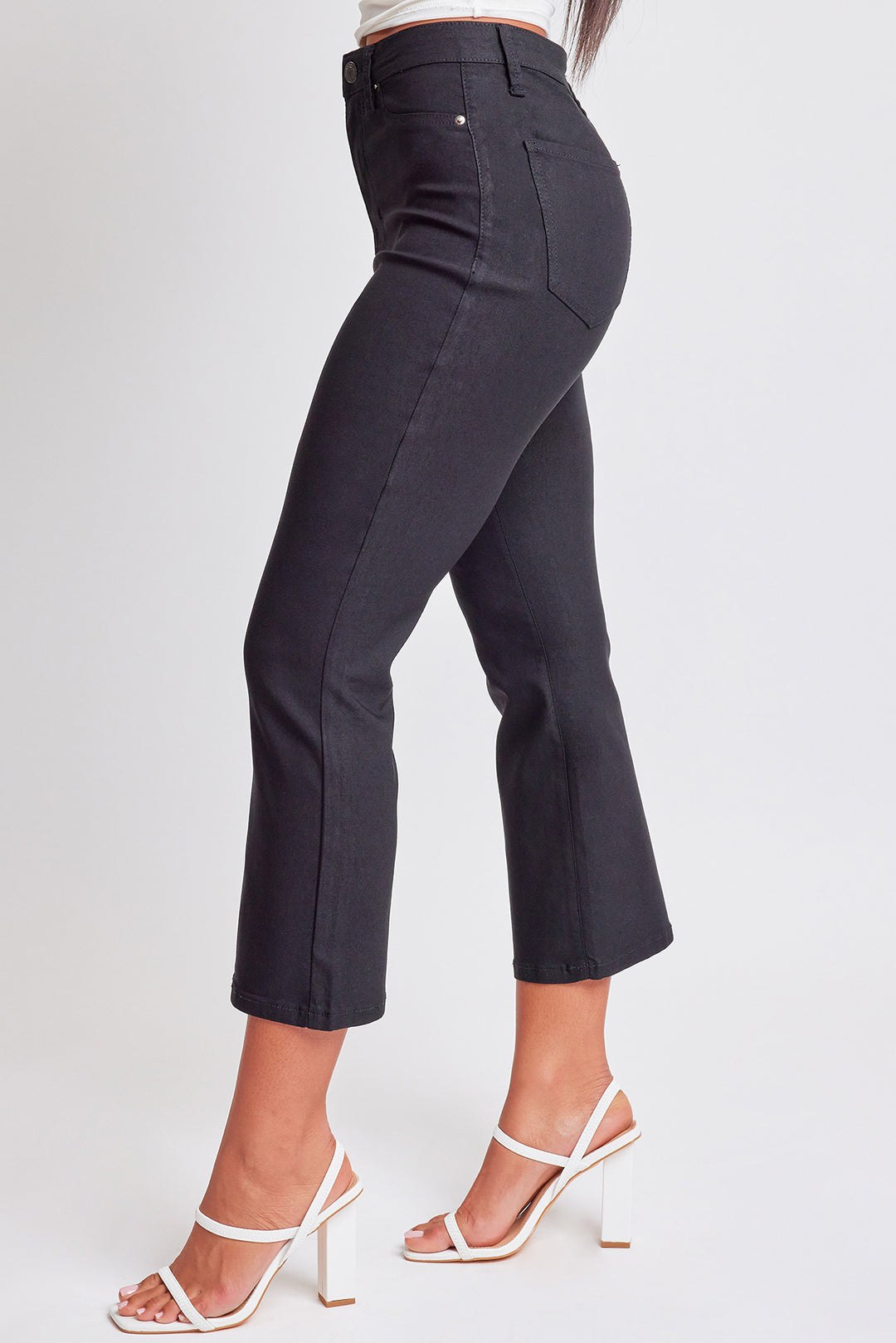 Hyperstretch Crop Flare Black