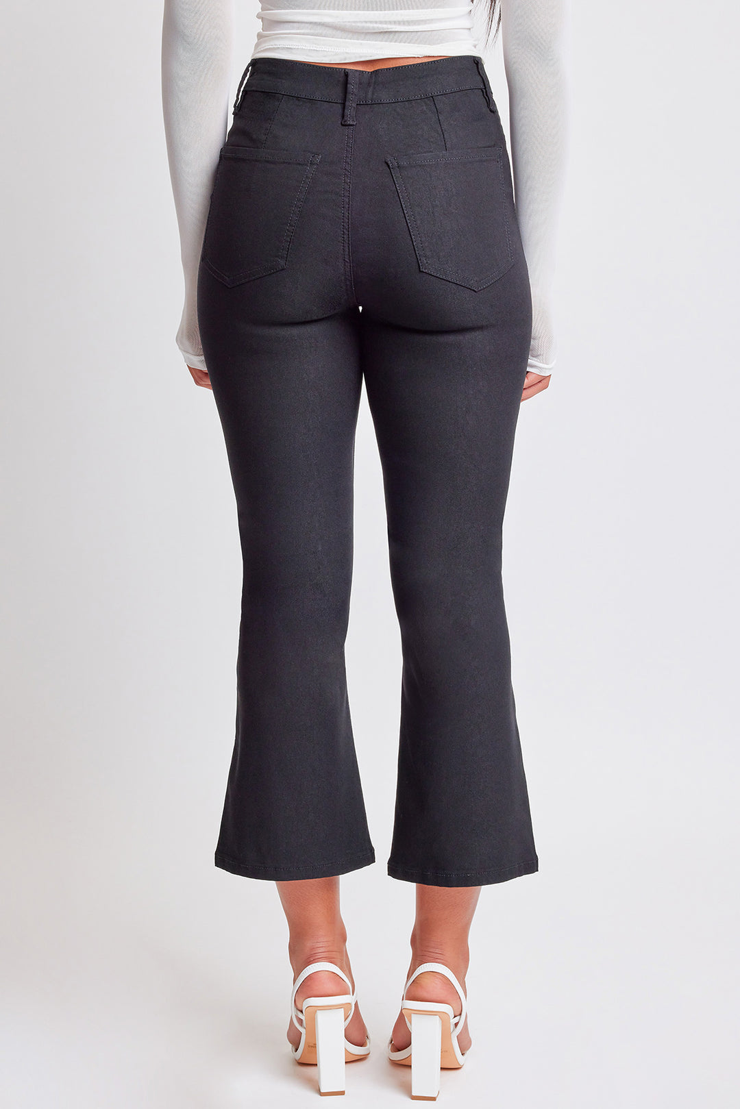 Hyperstretch Crop Flare Black