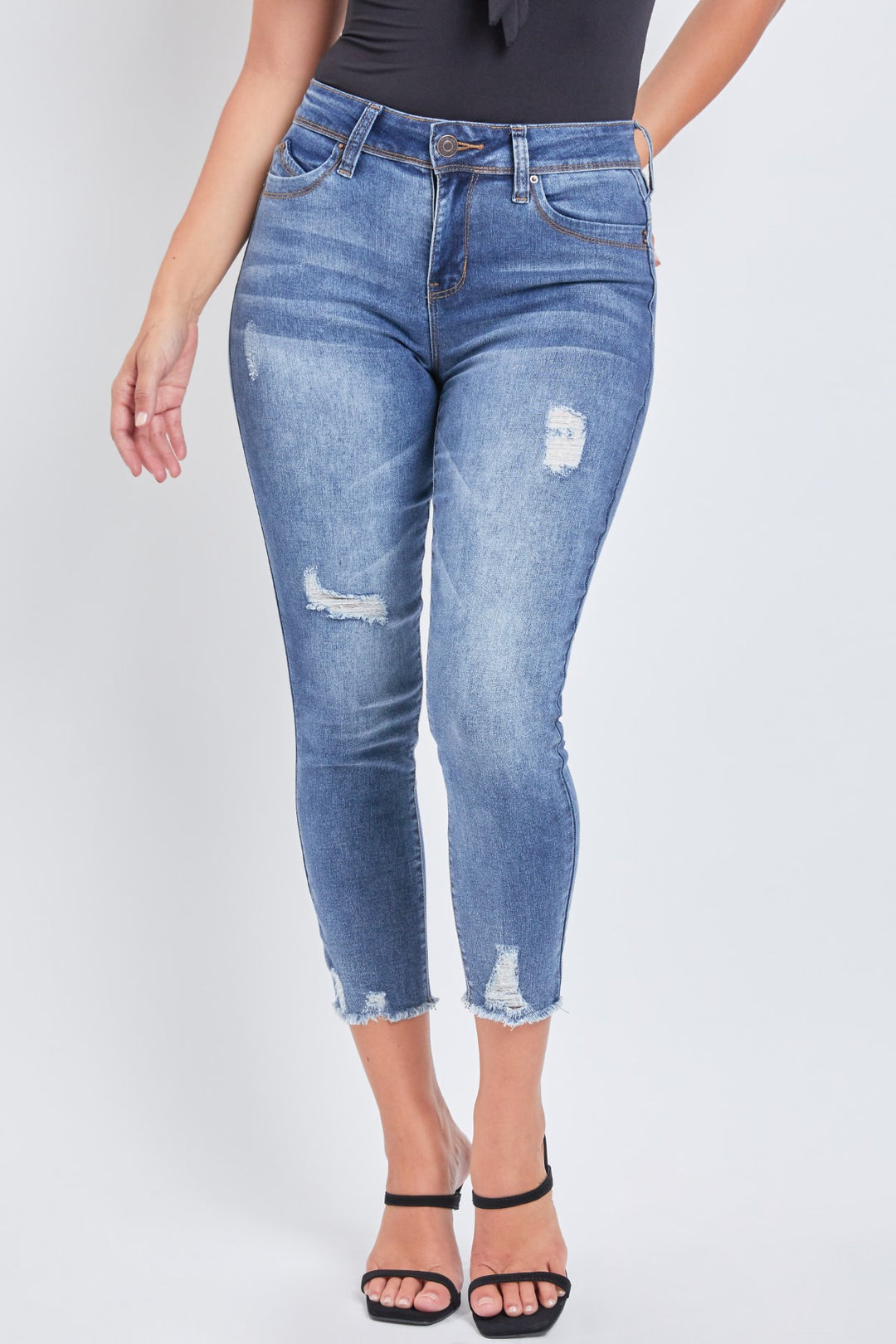 High Rise Hem Flood Jean