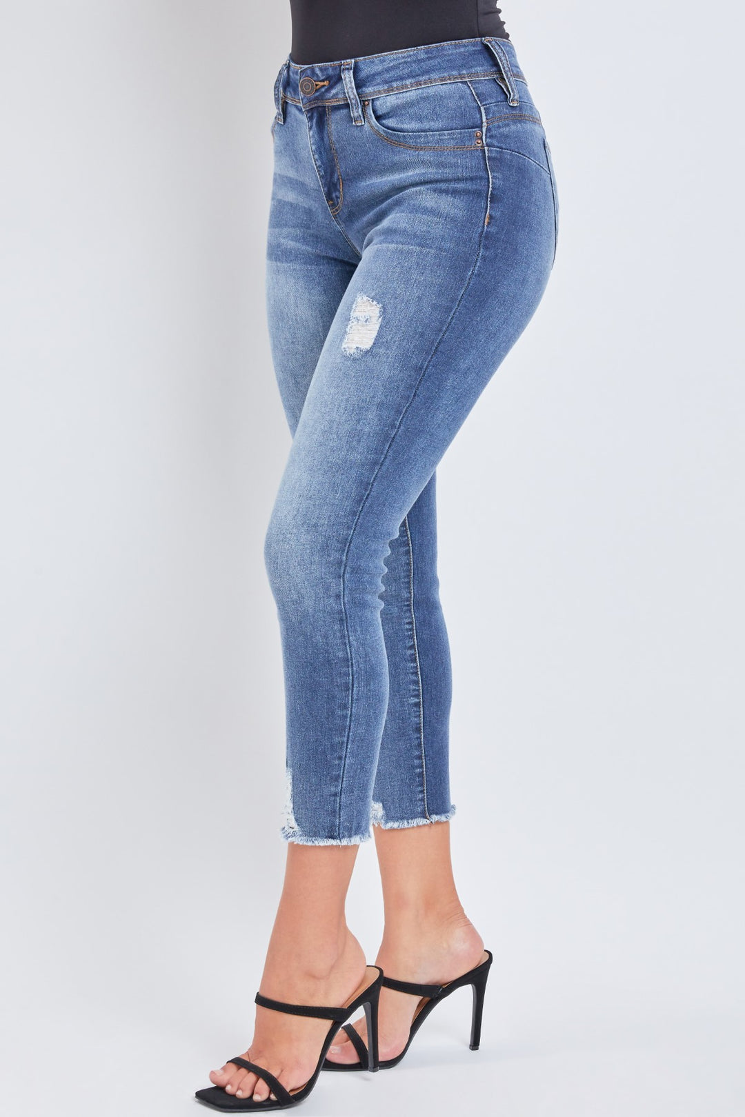 High Rise Hem Flood Jean