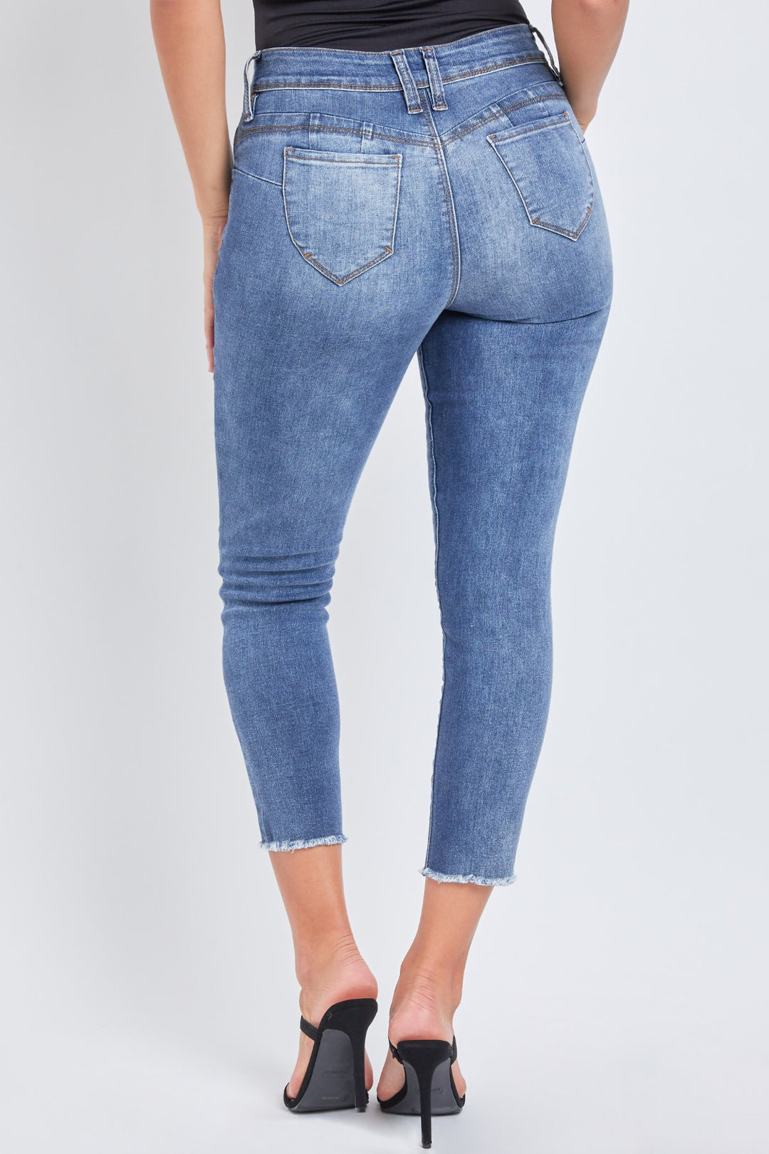 High Rise Hem Flood Jean