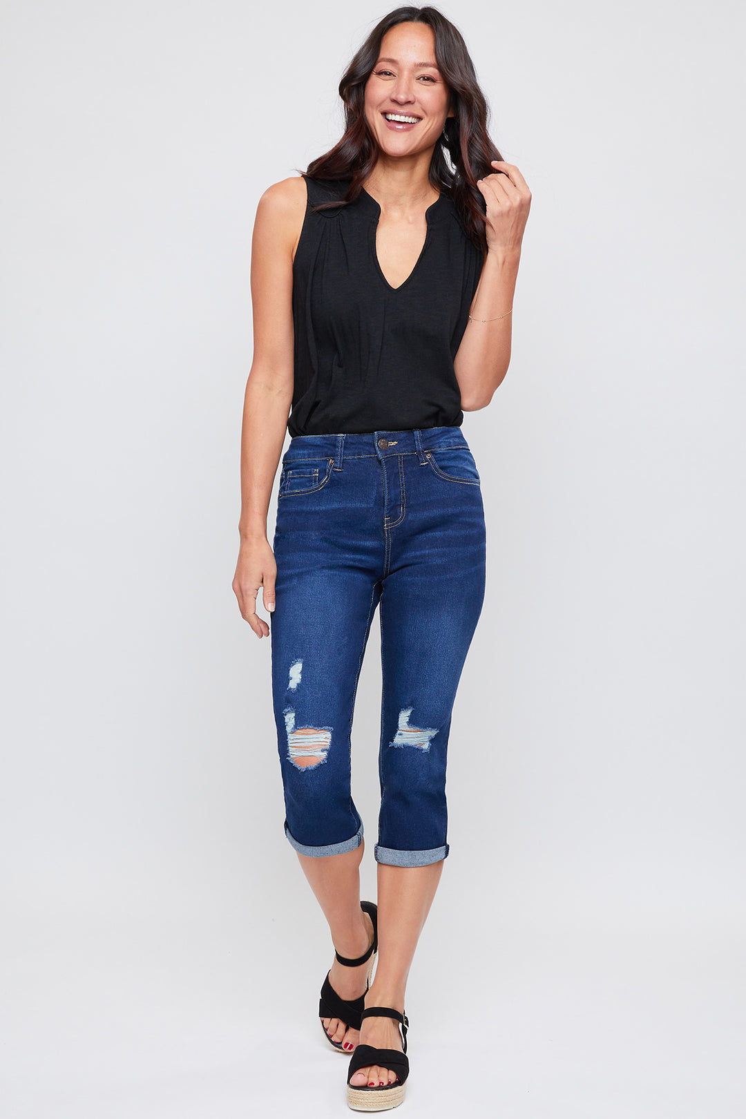 Dark Cuffed Jeans