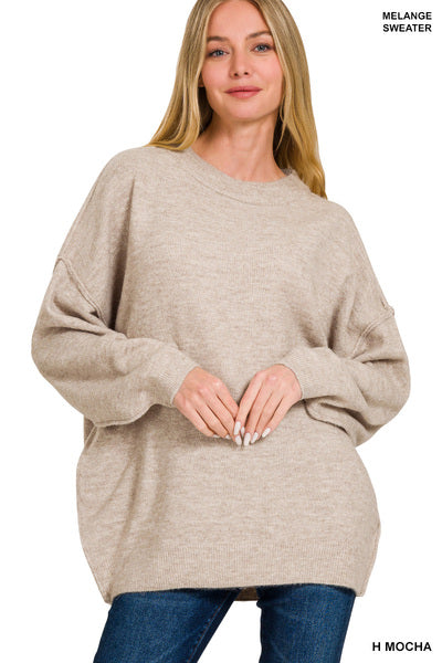 Heather Mocha Melange Sweater